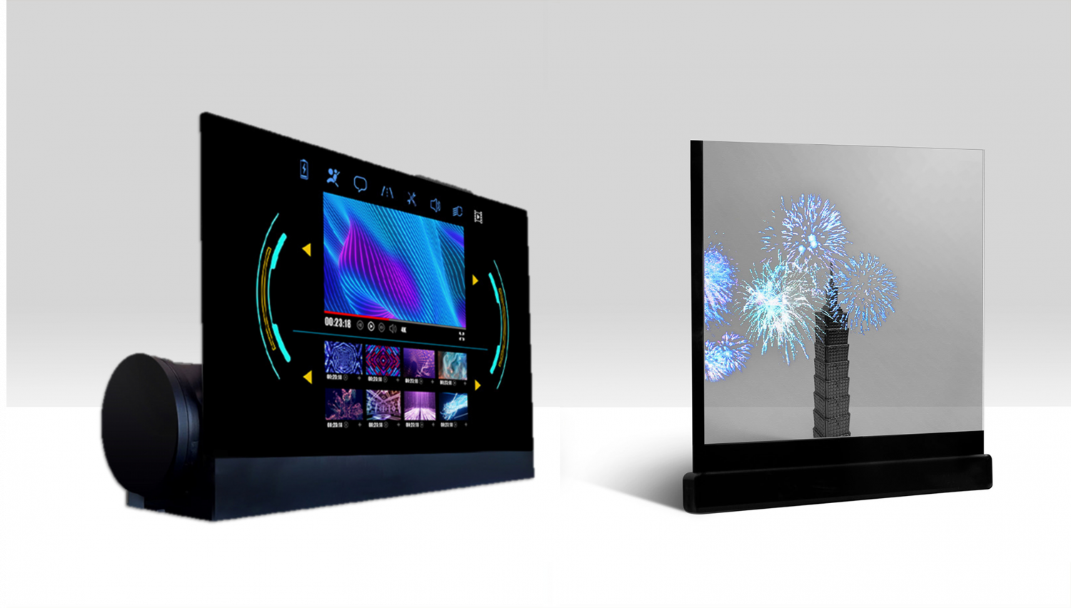 可捲式、折疊性、高透明